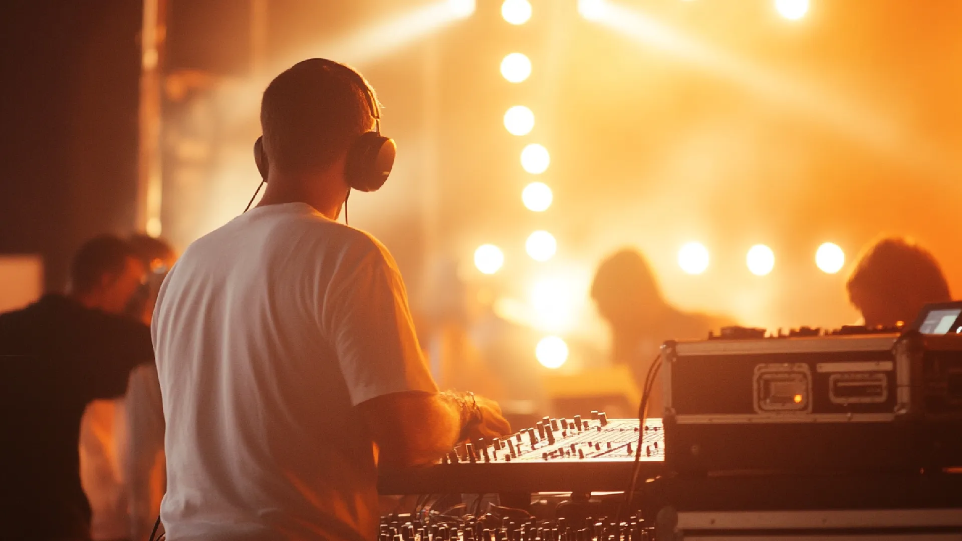 Technik MultiSkill przy konsolecie audio